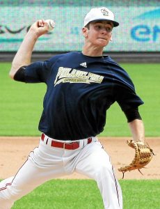 Bob Raines--Digital First Media  James Kelly (Archbishop Carroll) pitches in the Carpenter Cup championship game June 24, 2016.