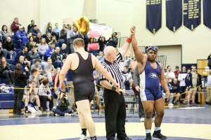 West Chester Rustin's Isaiah Spriggs won his 100th career match last week. (Nate Heckenberger - Digital First Media)